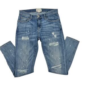 Current/Elliot distressed stiletto ankle skinny jeans